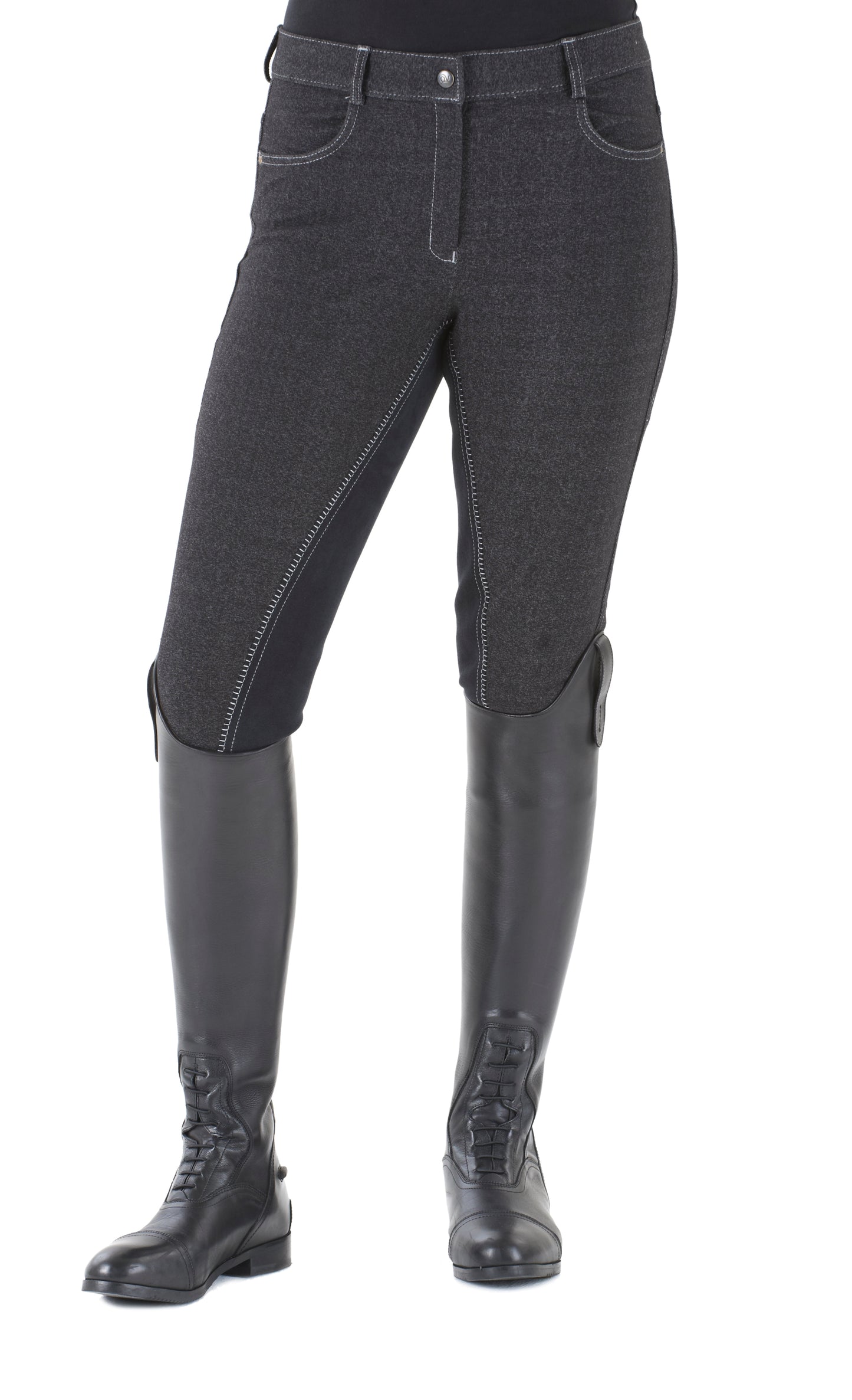 Women's Softflex Suede Full Seat Breech - Black